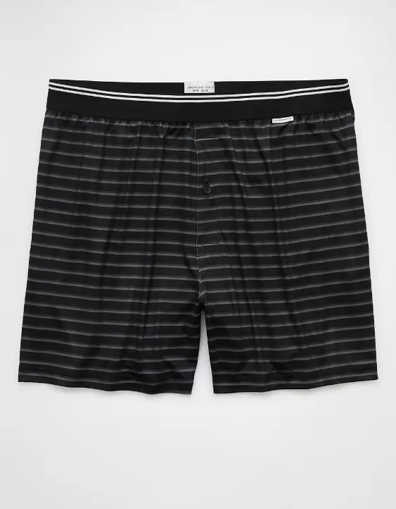 Aeo AEO Men's Striped Ultra Soft Pocket Boxer Short