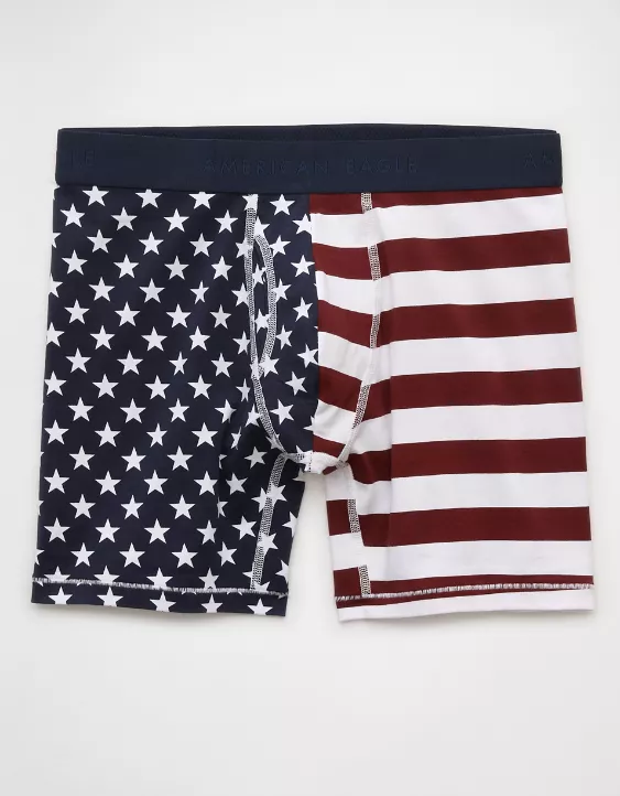 Aeo AEO Men's USA Stars & Stripes 6" Classic Boxer Brief