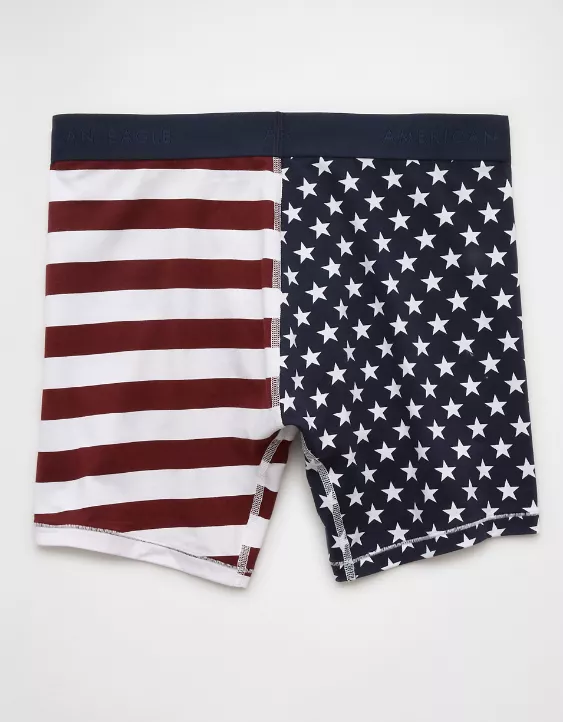 Aeo AEO Men's USA Stars & Stripes 6" Classic Boxer Brief