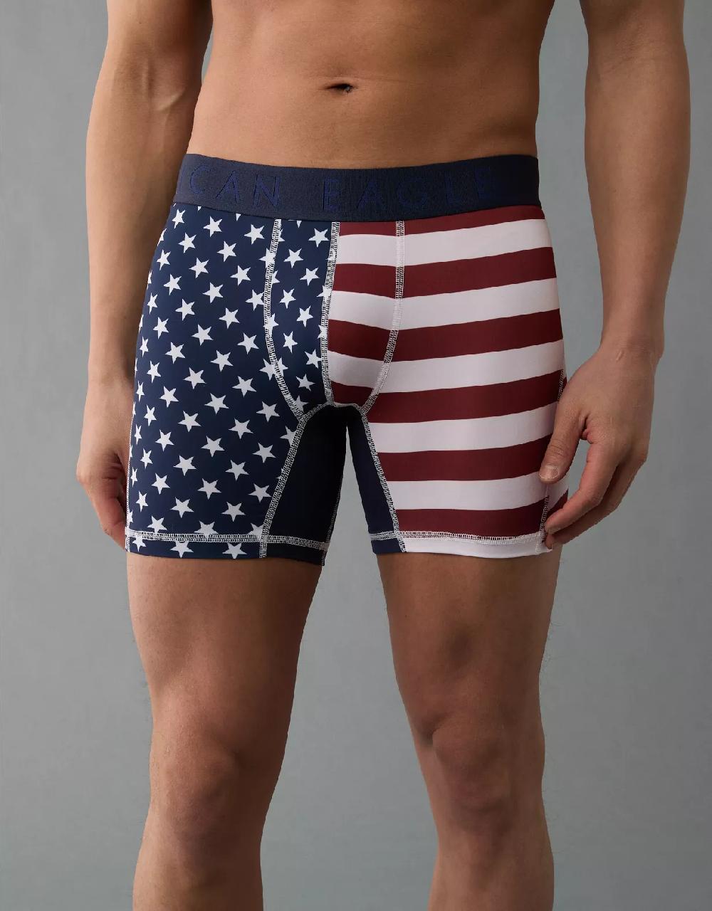 aeo AEO Men's USA Stars & Stripes 6" Classic Boxer Brief