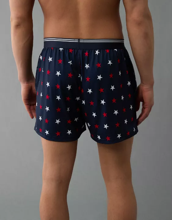 Aeo AEO Men's USA Stars & Stripes Ultra Soft Pocket Boxer Short