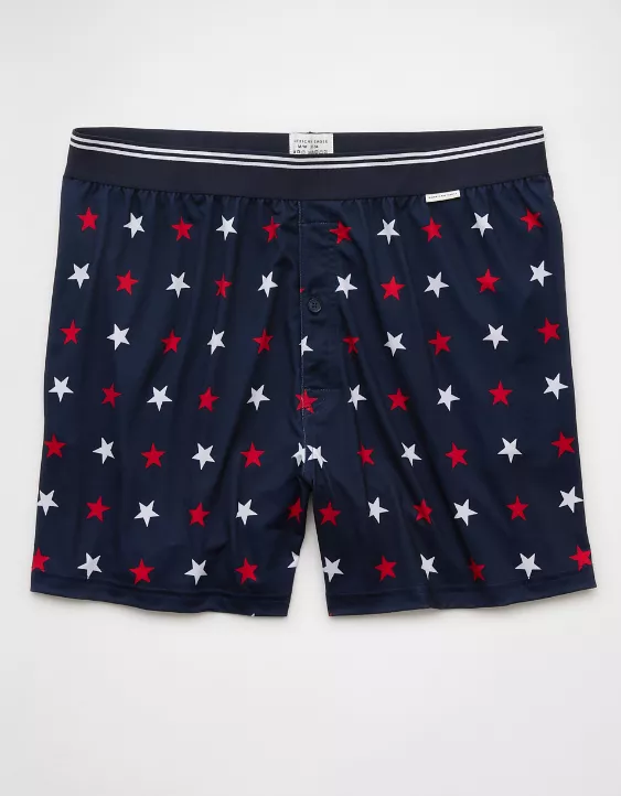 Aeo AEO Men's USA Stars & Stripes Ultra Soft Pocket Boxer Short