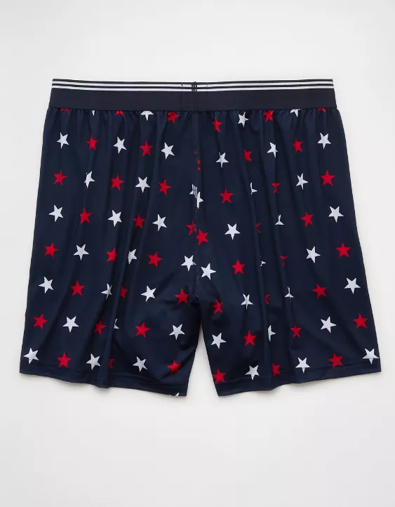 Aeo AEO Men's USA Stars & Stripes Ultra Soft Pocket Boxer Short