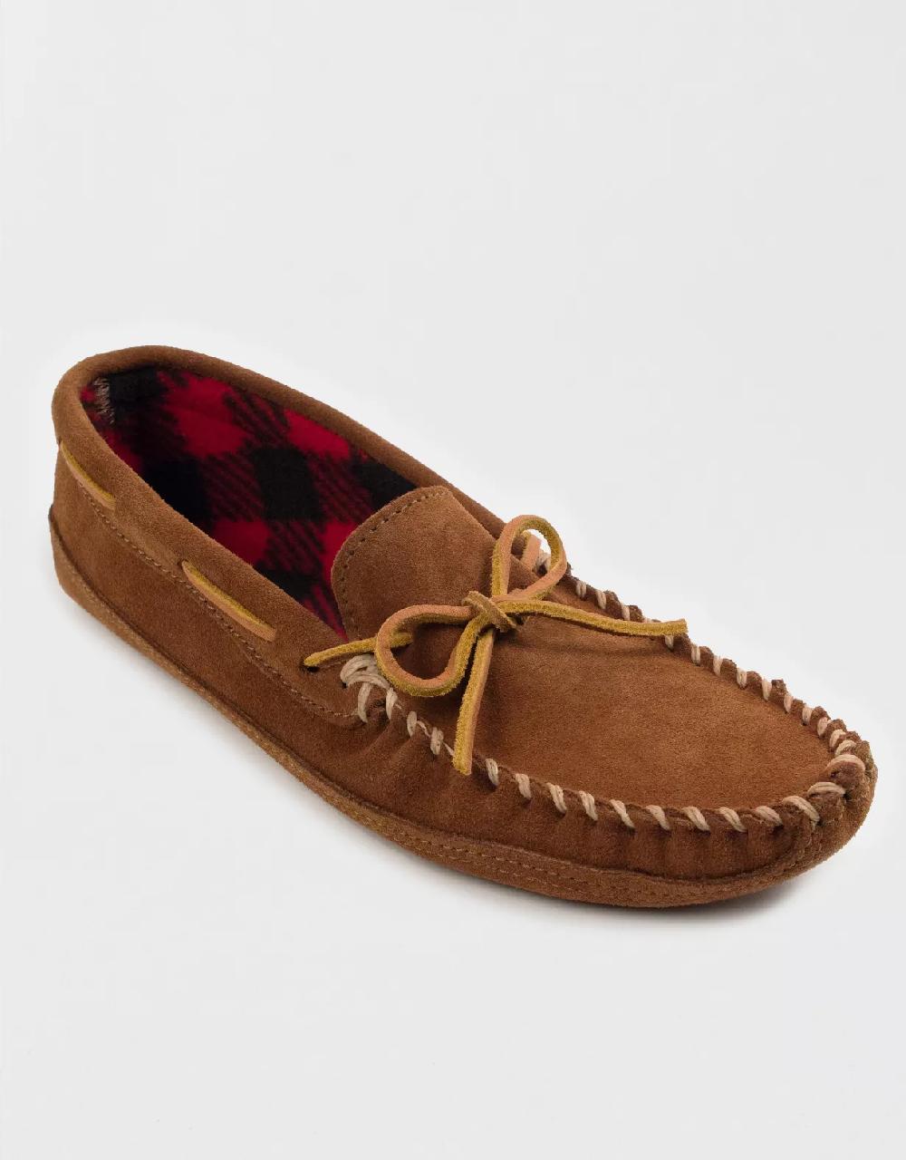 aeo Minnetonka Men's Double Bottom Fleece Slipper