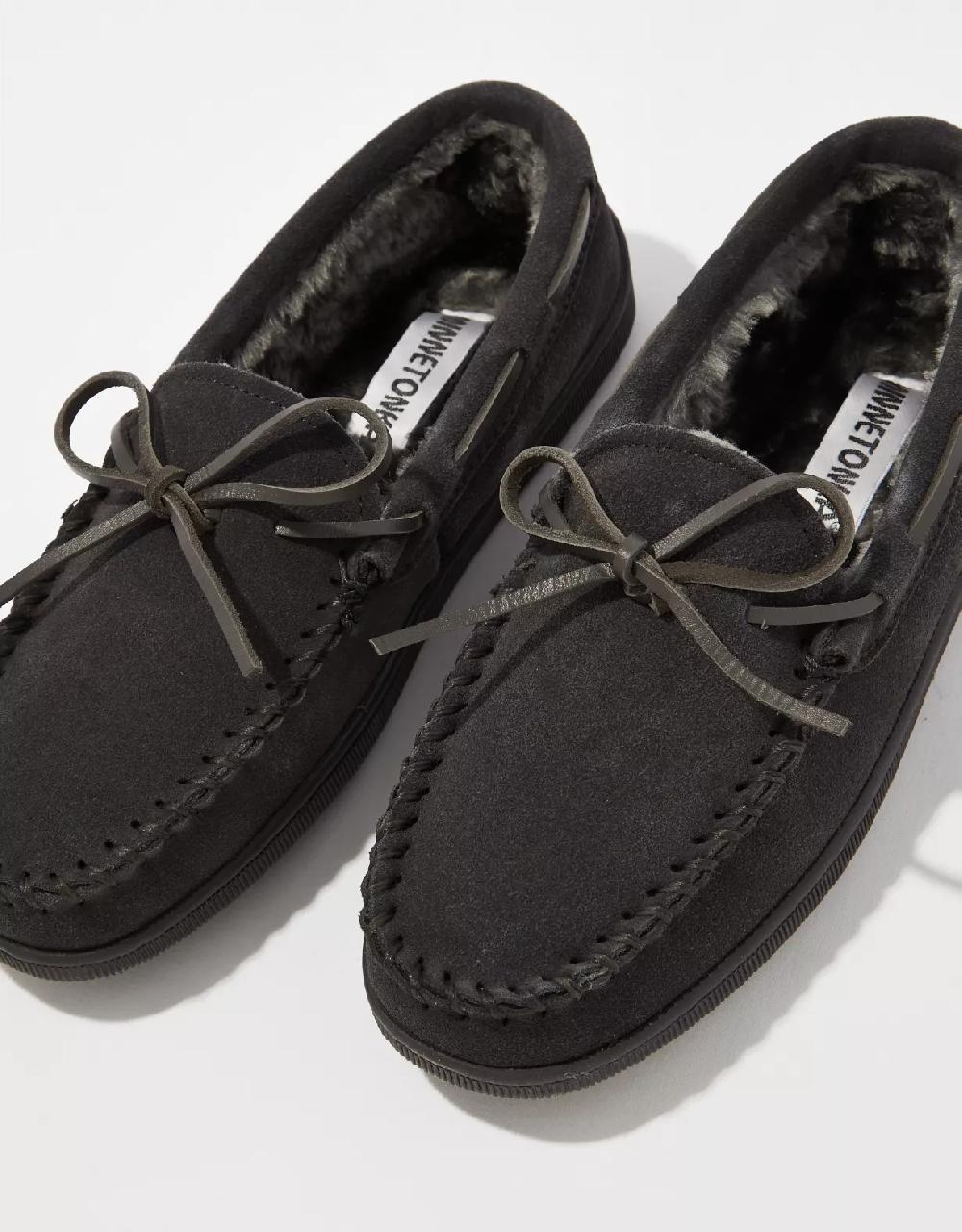 Aeo Minnetonka Men's Pile Lined Hardsole Slipper