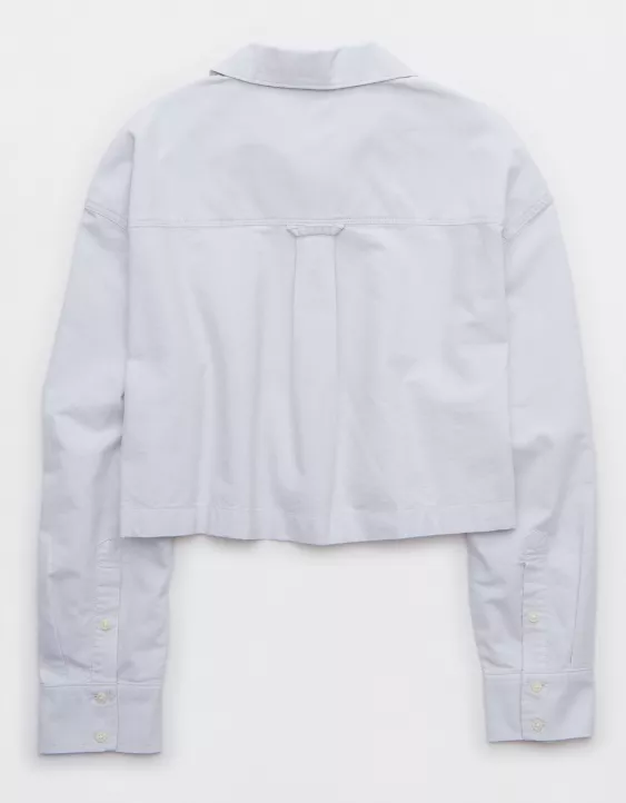Aeo OFFLINE By Aerie Cropped Button Up Shirt