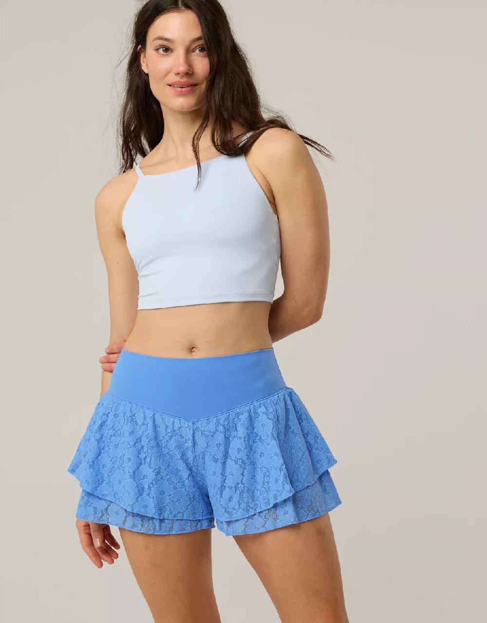 aeo OFFLINE By Aerie Real Me Lace Flowy Short