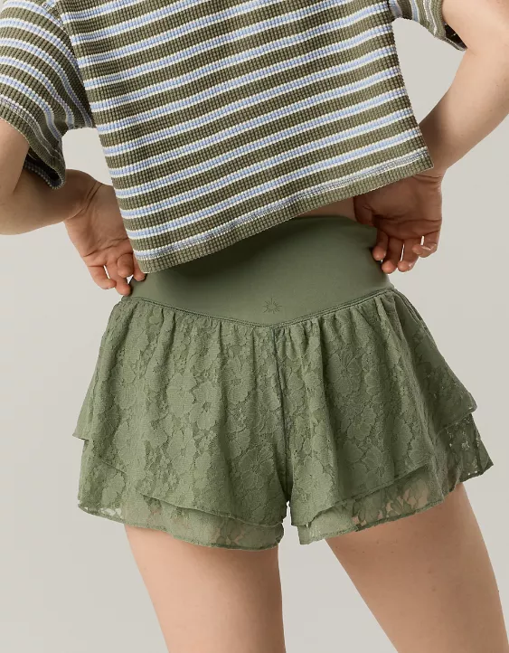 Aeo OFFLINE By Aerie Real Me Lace Flowy Short