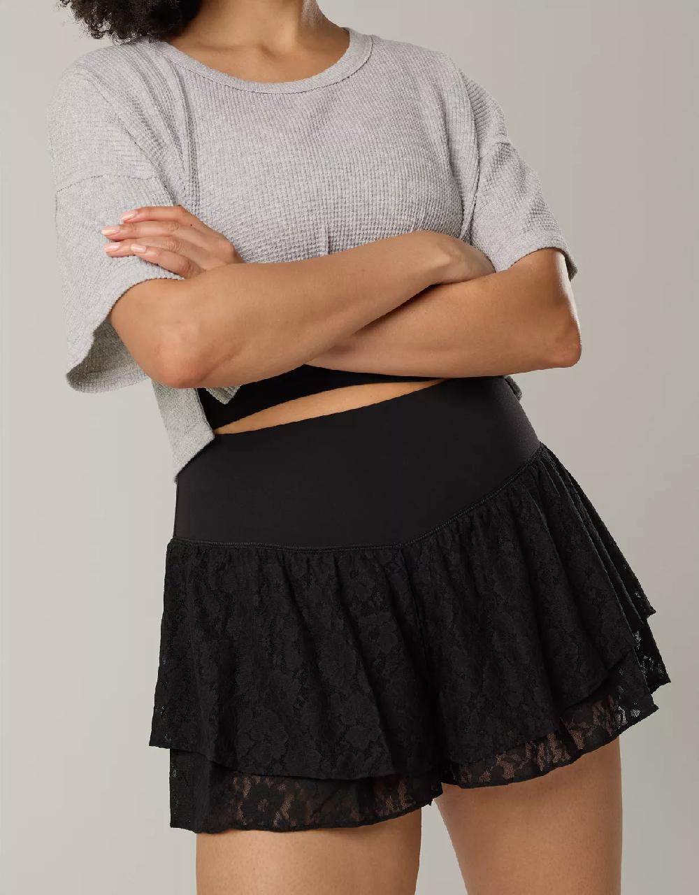 aeo OFFLINE By Aerie Real Me Lace Flowy Short