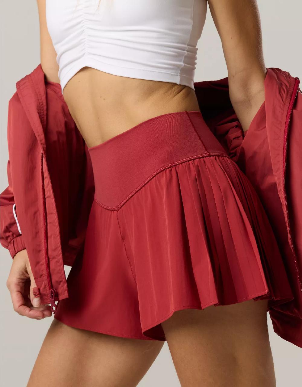 aeo OFFLINE By Aerie Real Me Pleated Flowy Short