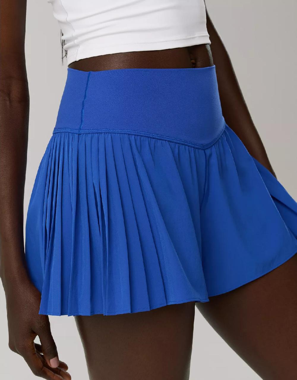 aeo OFFLINE By Aerie Real Me Pleated Flowy Short