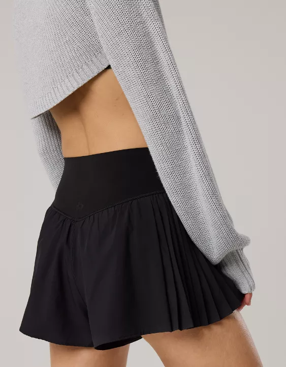 Aeo OFFLINE By Aerie Real Me Pleated Flowy Short
