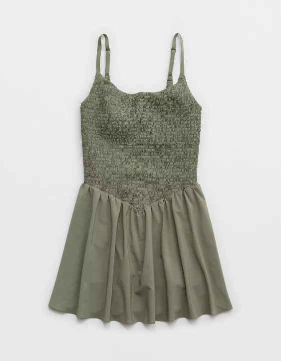Aeo OFFLINE By Aerie Real Me Smocked Flowy Dress