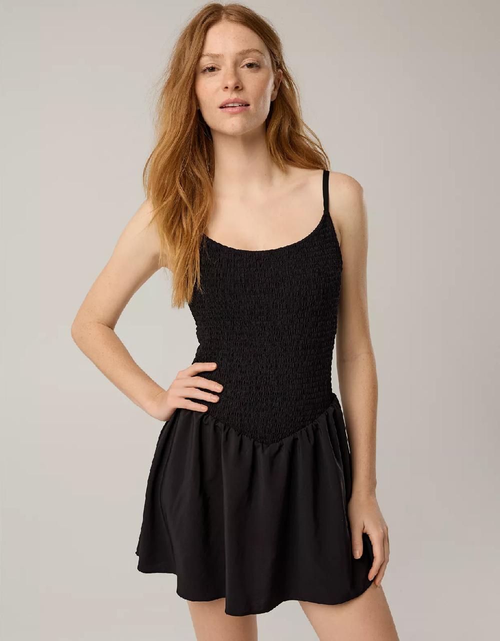 aeo OFFLINE By Aerie Real Me Smocked Flowy Dress