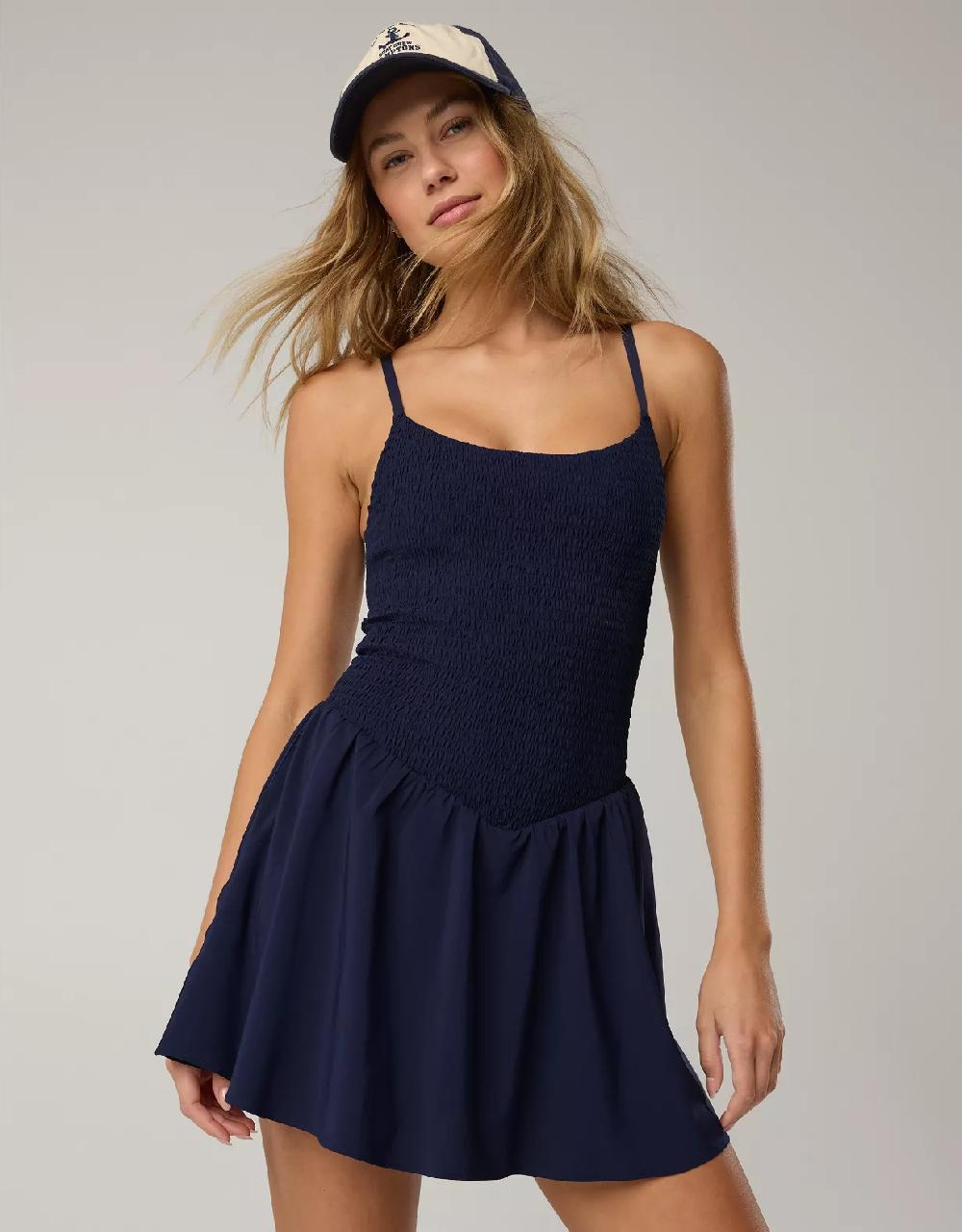 aeo OFFLINE By Aerie Real Me Smocked Flowy Dress
