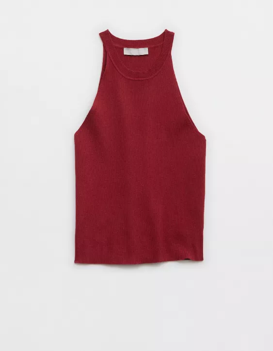 Aeo Pickletini Olivia Halter Sweater Tank