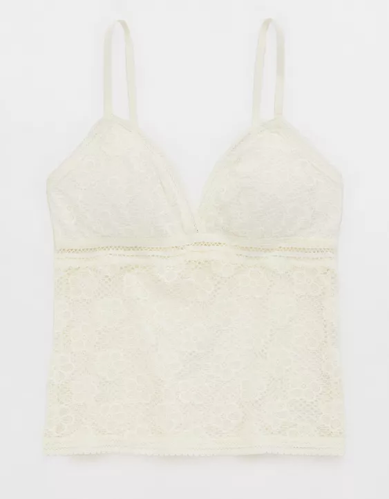 Aeo Show Off Beachside Lace Padded Bra Top