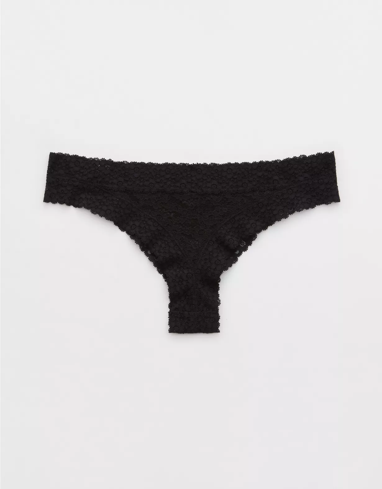 Aeo Show Off Vintage Lace Trim Thong Underwear