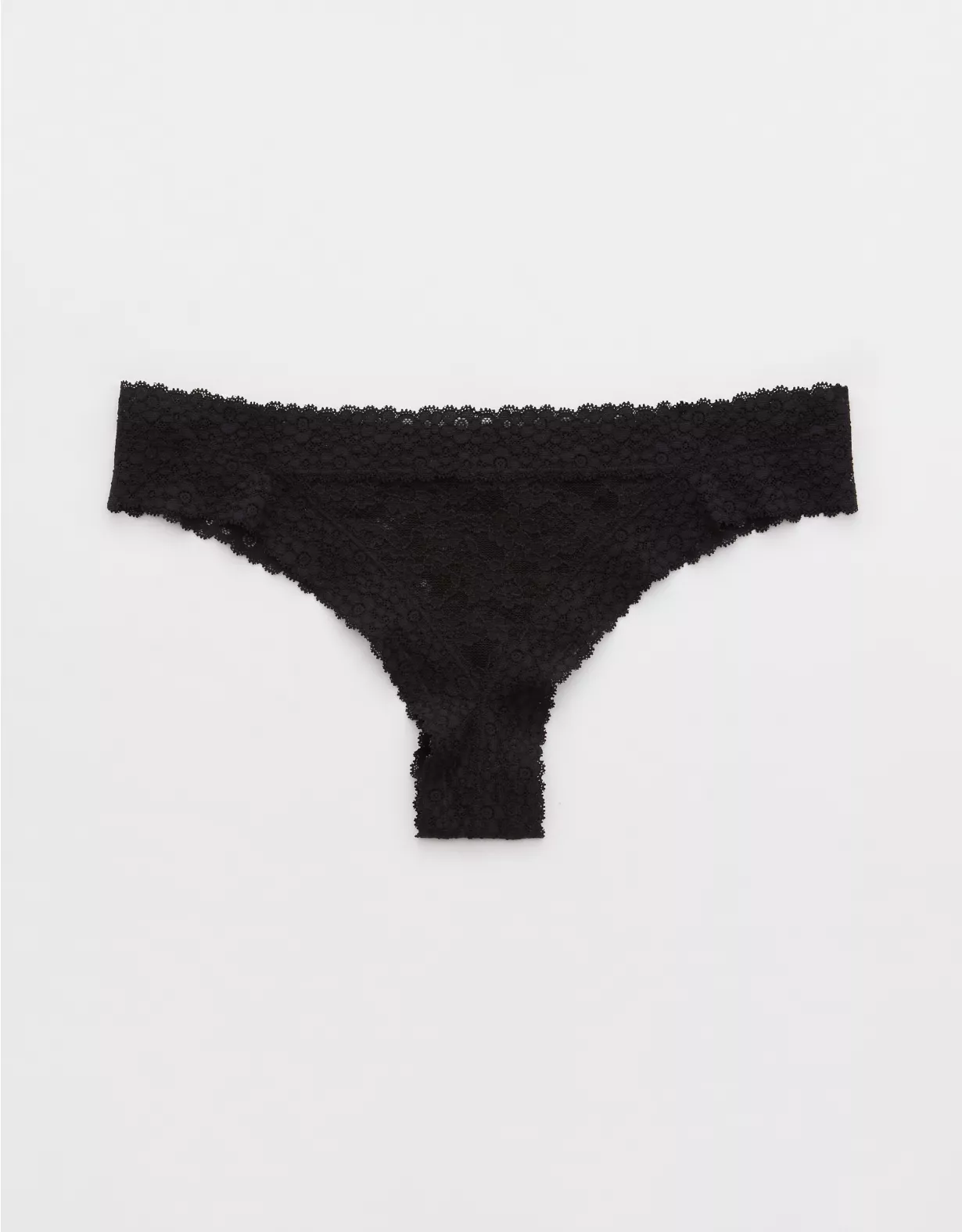 aeo Show Off Vintage Lace Trim Thong Underwear