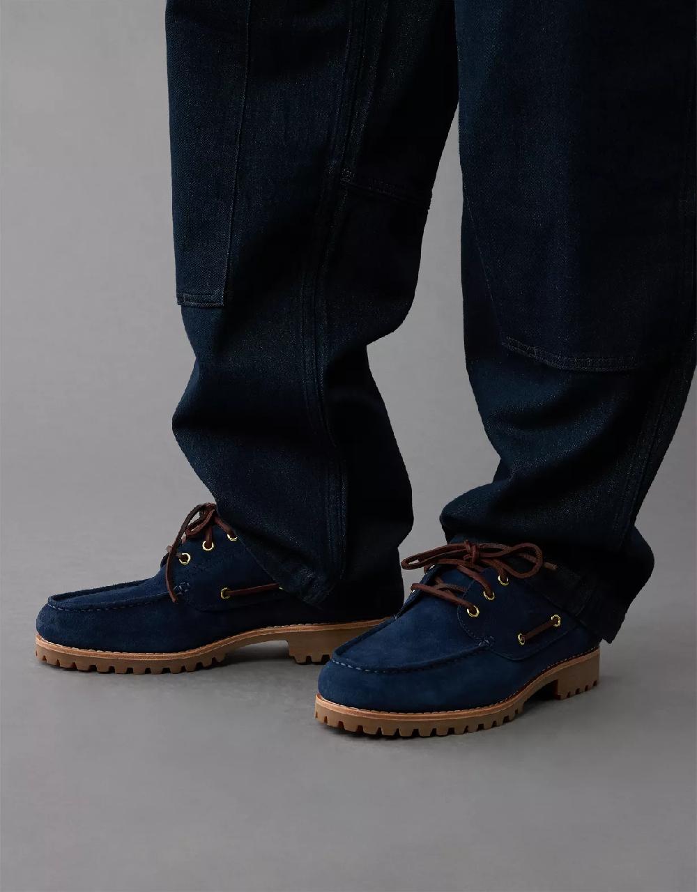 aeo Timberland x AE Indigo Suede Boat Shoe