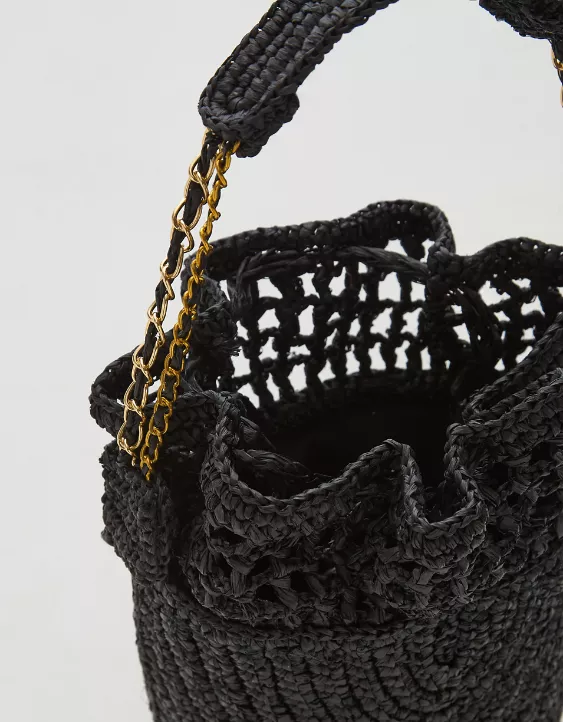 Aeo Zanatany Concepts Buckety Raffia Bag