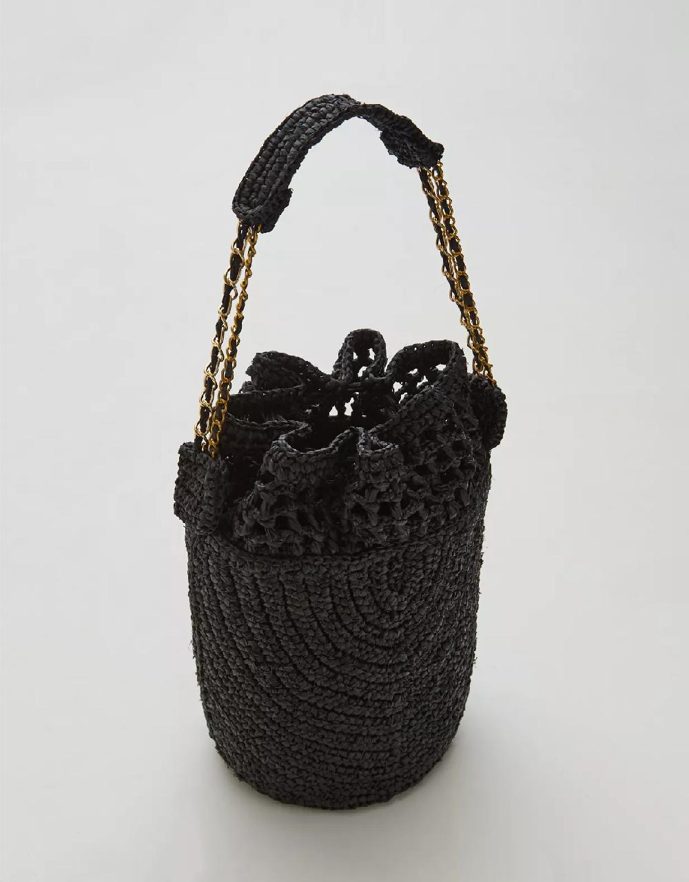 aeo Zanatany Concepts Buckety Raffia Bag