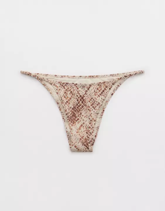 Aeo Aerie Sparkle Adjustable Cheekiest Bikini Bottom