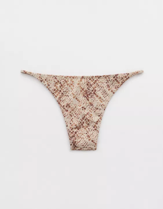 Aeo Aerie Sparkle Adjustable Cheekiest Bikini Bottom