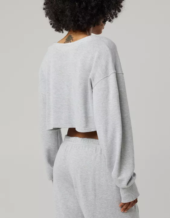 Aeo OFFLINE By Aerie Keep It 100 Terry Cinched Front Crewneck