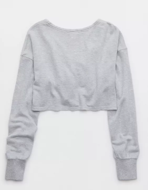 Aeo OFFLINE By Aerie Keep It 100 Terry Cinched Front Crewneck