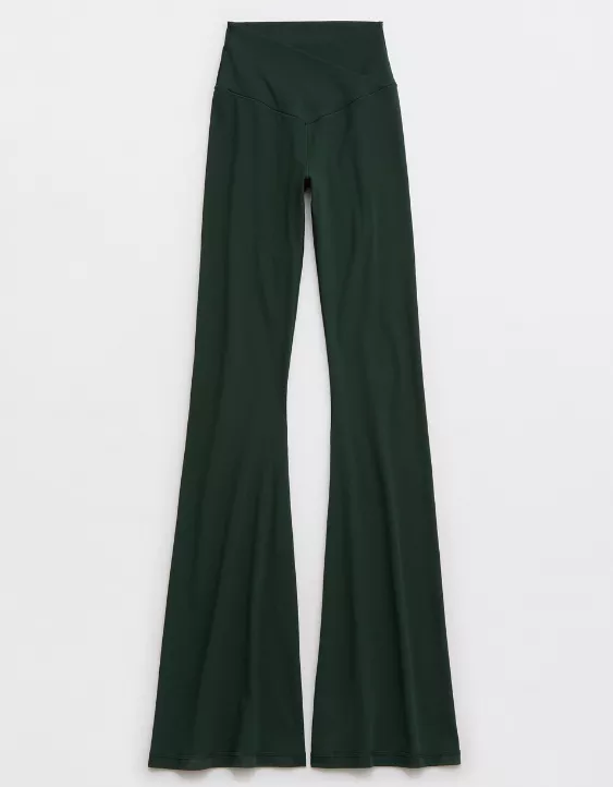 Aeo OFFLINE By Aerie Real Me High Waisted Crossover Flare Legging