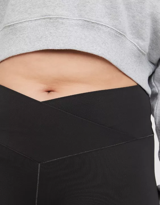 Aeo OFFLINE By Aerie Real Me High Waisted Crossover Flare Legging