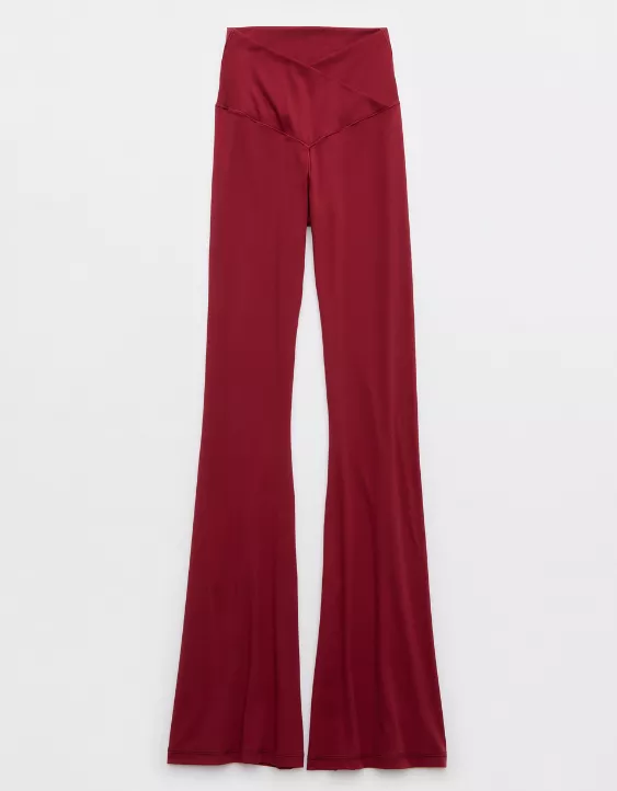 Aeo OFFLINE By Aerie Real Me High Waisted Crossover Flare Legging