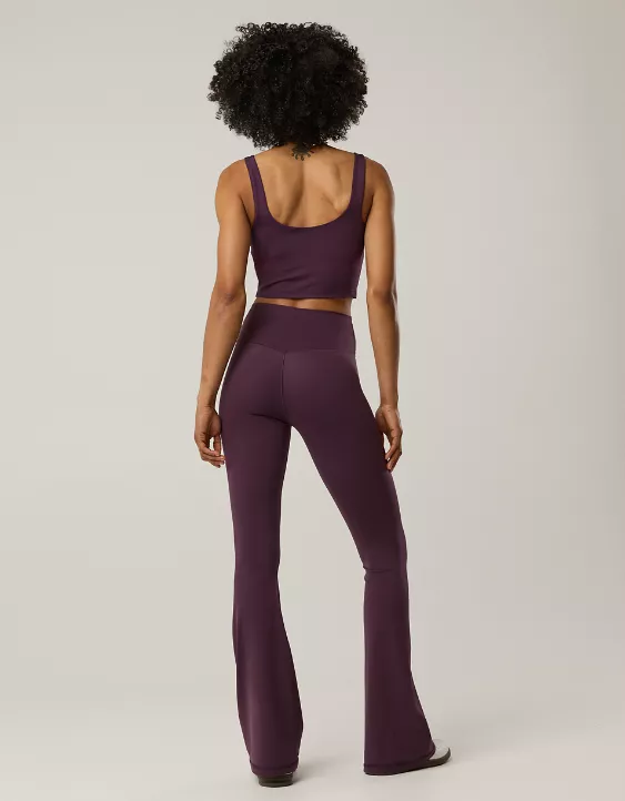 Aeo OFFLINE By Aerie Real Me High Waisted Crossover Flare Legging