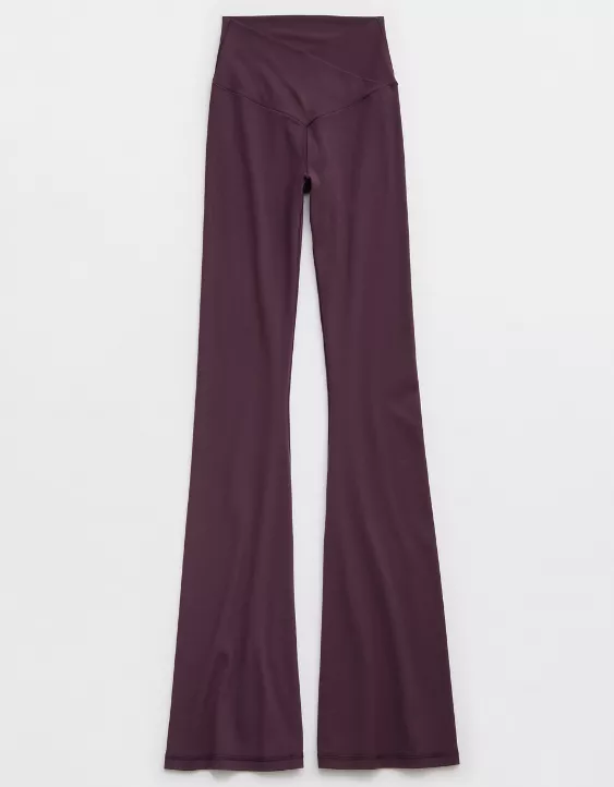 Aeo OFFLINE By Aerie Real Me High Waisted Crossover Flare Legging