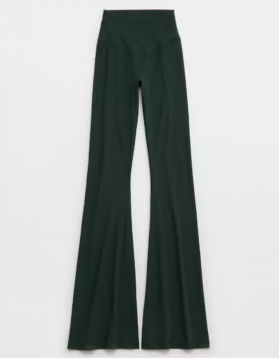 Aeo OFFLINE By Aerie Real Me High Waisted Crossover Flare Legging
