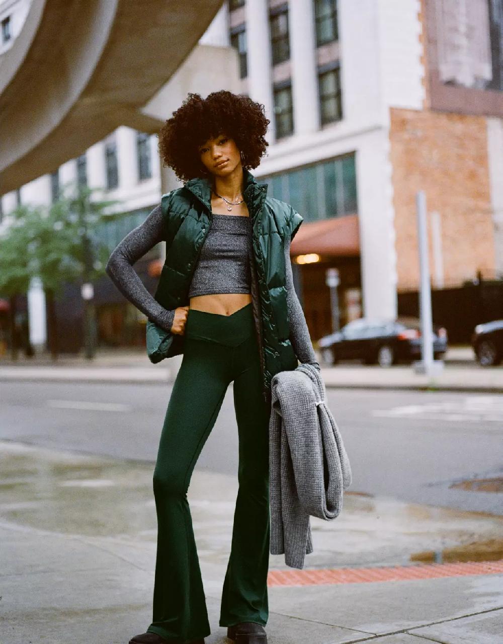 aeo OFFLINE By Aerie Real Me High Waisted Crossover Flare Legging