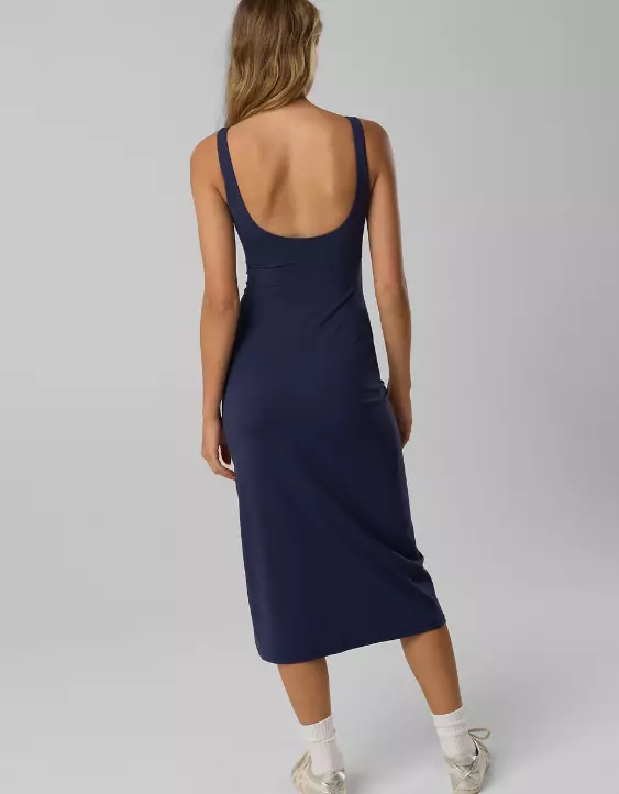 Aeo OFFLINE By Aerie Real Me XTRA Night Out Keyhole Midi Dress