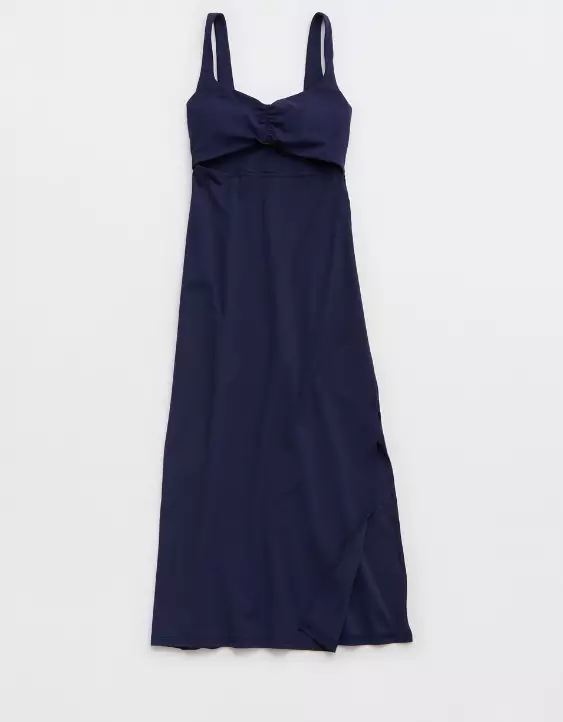 Aeo OFFLINE By Aerie Real Me XTRA Night Out Keyhole Midi Dress