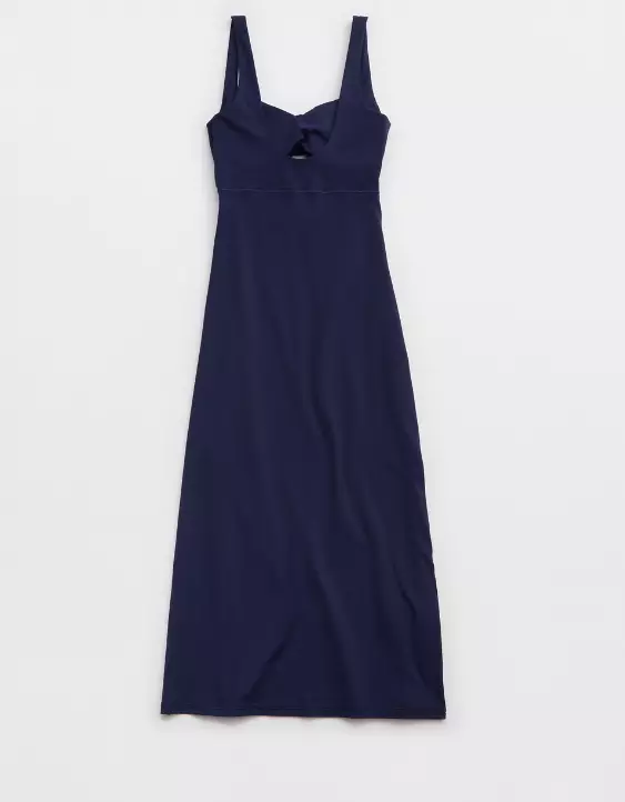 Aeo OFFLINE By Aerie Real Me XTRA Night Out Keyhole Midi Dress