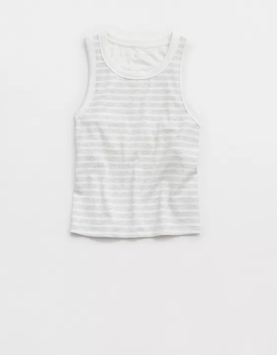 Aeo OFFLINE By Aerie Thumbs Up Heavyweight Cropped Tank Top