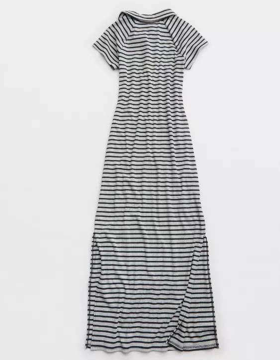 Aeo OFFLINE By Aerie Thumbs Up Heavyweight Polo Maxi Dress