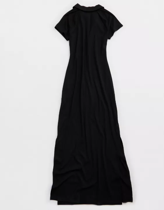 Aeo OFFLINE By Aerie Thumbs Up Heavyweight Polo Maxi Dress