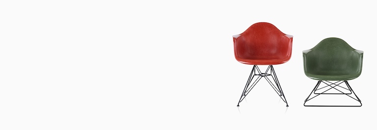 aeron Eames Molded Fiberglass Chairs
