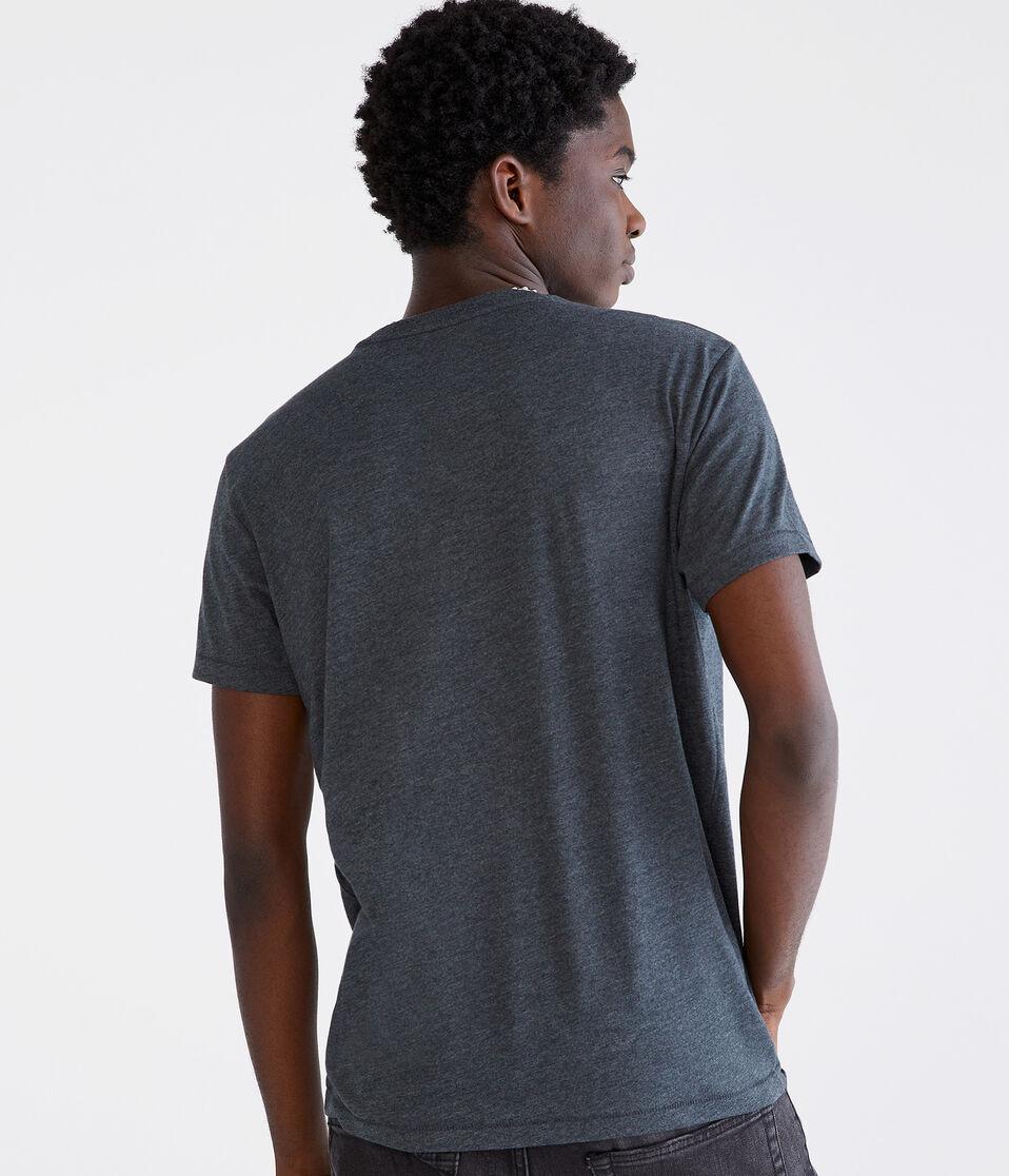 Aéropostale 87 Flag Graphic Tee Charcoal Heather Grey