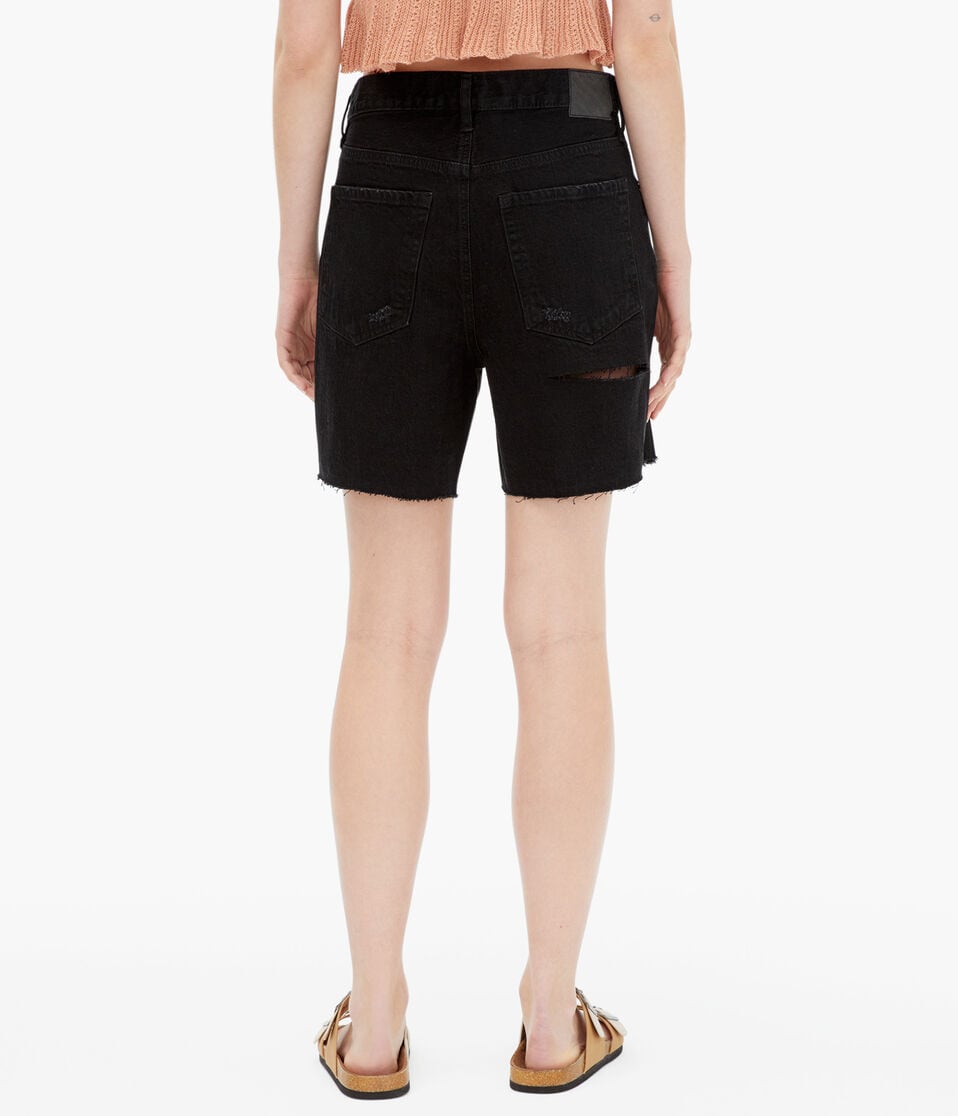 Aéropostale '90s High-Rise Baggy Hemp Denim Shorts Black