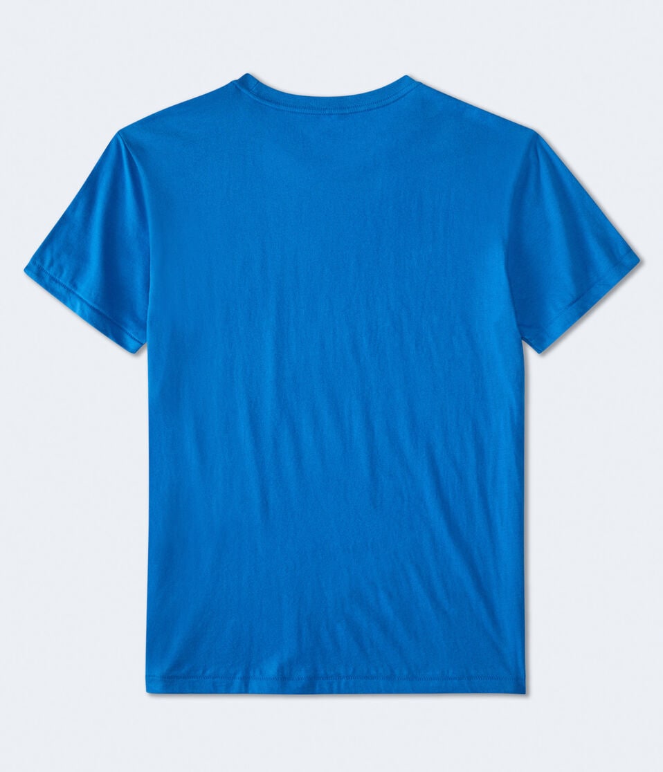 Aéropostale Aero 1987 Cali Bear Graphic Tee Victoria Blue