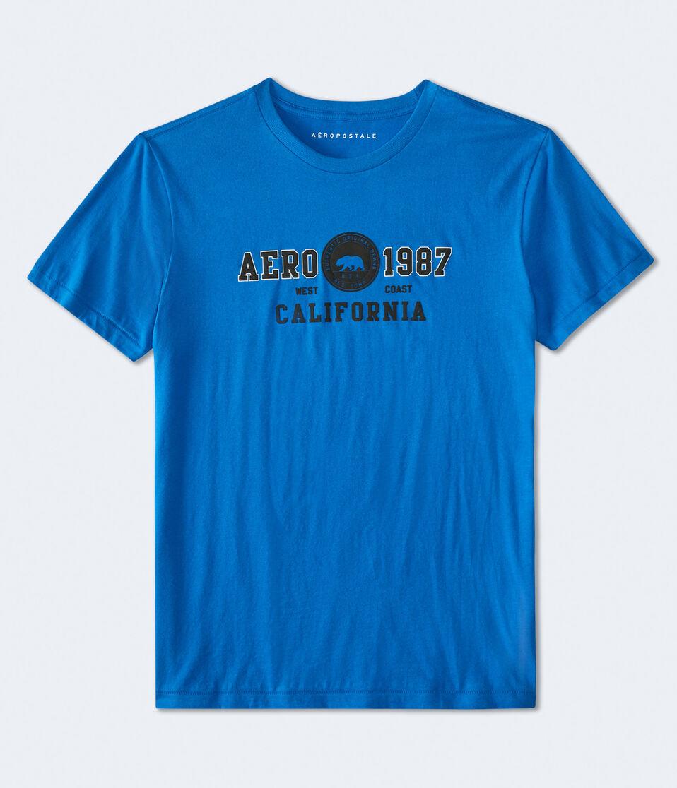 aéropostale Aero 1987 Cali Bear Graphic Tee victoria blue