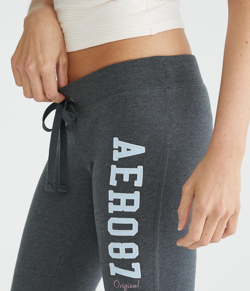 Aéropostale Aero 1987 Fit & Flare Sweatpants Charcoal Heather Grey