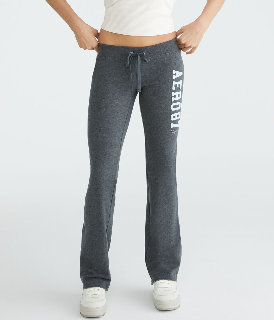 aéropostale Aero 1987 Fit & Flare Sweatpants charcoal heather grey